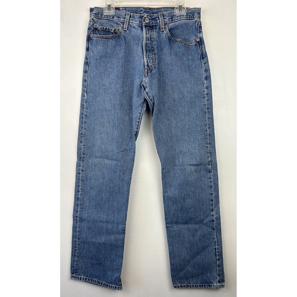 Vtg Levis 501 Jeans Mens 33x34 Med Wash Button Fly WPL 423 Cotton 31x33 Read